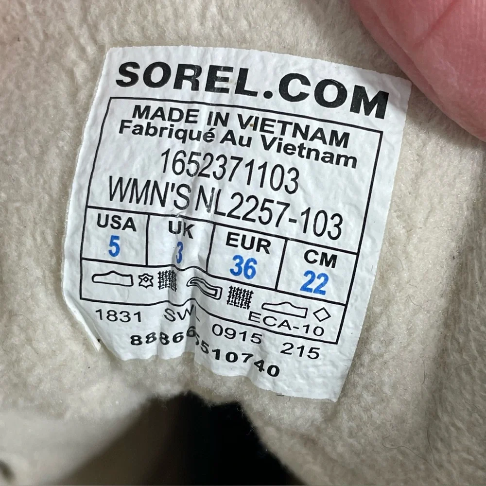 SOREL Tofino Holiday Silver Sage Lace-up Winter Snow Boots Women US Size 5 EU 36